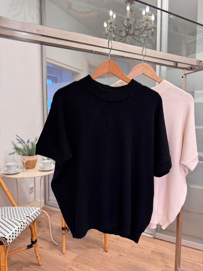 Elegantes Schleifen Strickoberteil