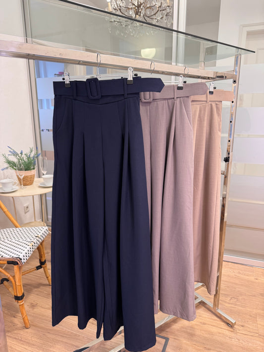 Elegante Wide Leg Hose Blau