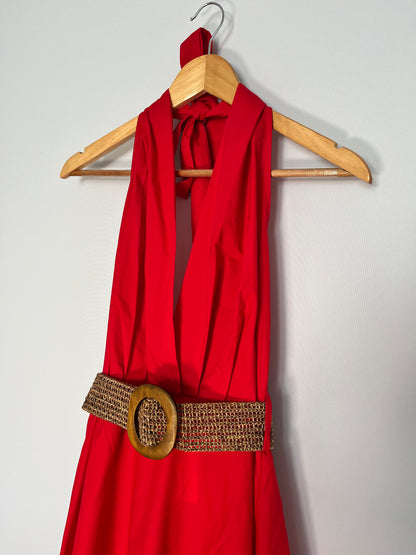 Maxikleid mit Nackenschleife