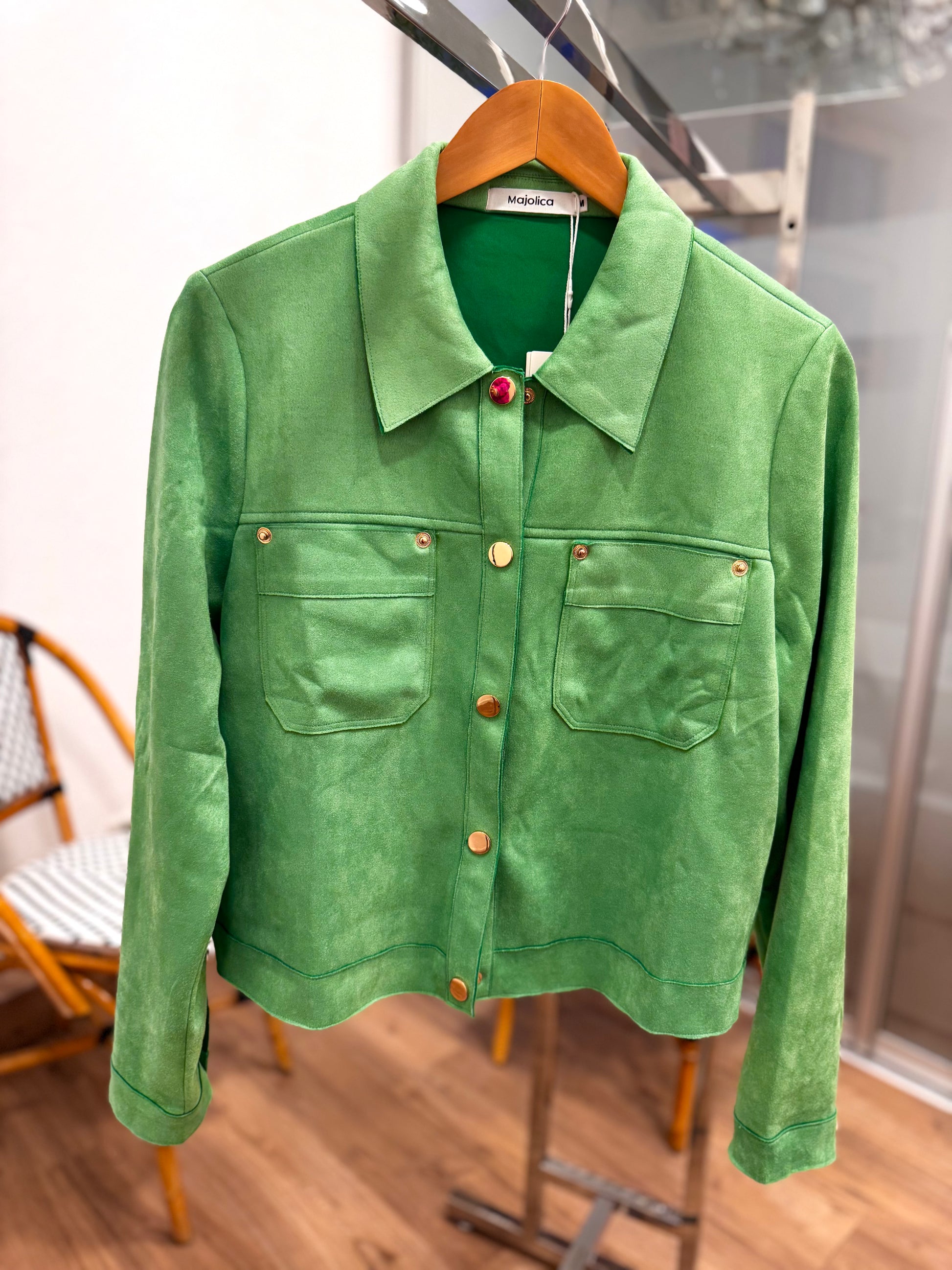 Grüne Stoffjacke Damen