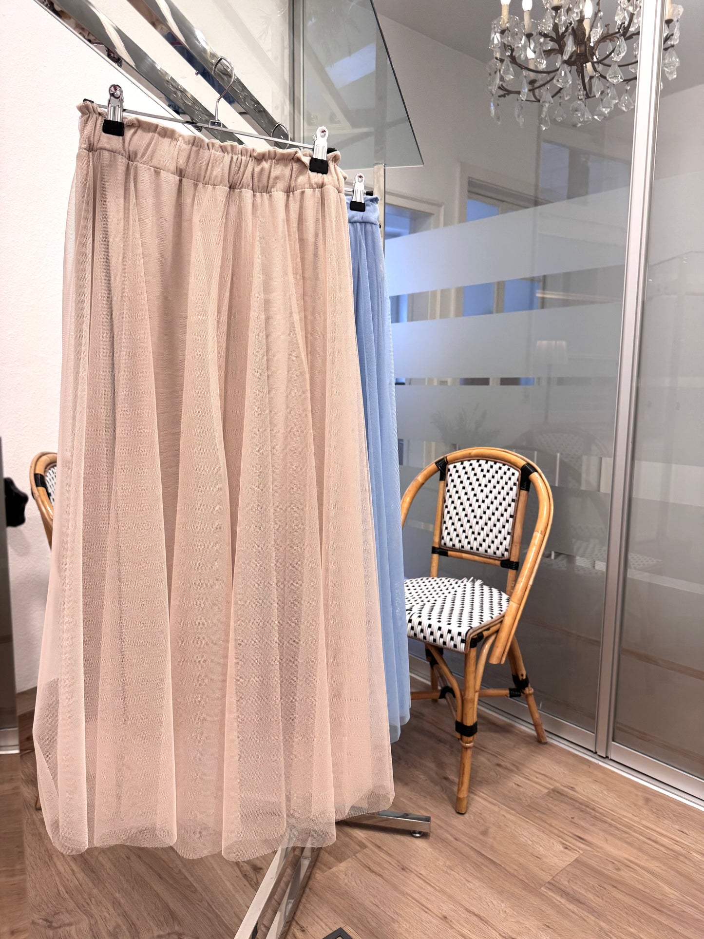 Leichter Tüllrock Beige Damen