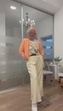 Feine Wide Leg Stoffhose